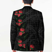 Hawaiian Kakau Art Blazer Taro Leaves with Ohia Lehua and Pakala Pattern LT03 - Polynesian Pride