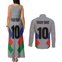 Custom New Caledonia-The Kagus Couples Matching Tank Maxi Dress and Long Sleeve Button Shirt