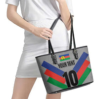 Custom New Caledonia-The Kagus Leather Tote Bag
