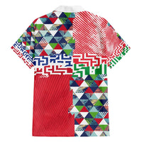 Hawaiian Floral Kakau Tropical Leaves-Sporty Style Family Matching Tank Maxi Dress and Hawaiian Shirt