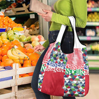 Hawaiian Floral Kakau Tropical Leaves-Sporty Style Grocery Bag