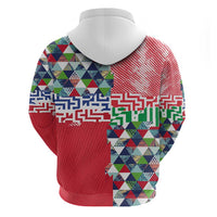 Hawaiian Floral Kakau Tropical Leaves-Sporty Style Hoodie