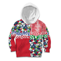 Hawaiian Floral Kakau Tropical Leaves-Sporty Style Kid Hoodie