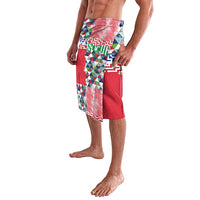 Hawaiian Floral Kakau Tropical Leaves-Sporty Style Lavalava