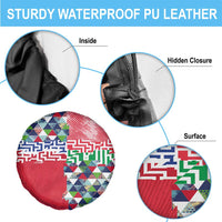 Hawaiian Floral Kakau Tropical Leaves-Sporty Style Spare Tire Cover