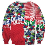 Hawaiian Floral Kakau Tropical Leaves-Sporty Style Sweatshirt