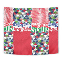 Hawaiian Floral Kakau Tropical Leaves-Sporty Style Tapestry