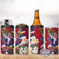 Hawaii Runner-Kakau Art with Lei and Plumeria 4 in 1 Can Cooler Tumbler