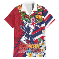 Hawaii Runner-Kakau Art with Lei and Plumeria Family Matching Tank Maxi Dress and Hawaiian Shirt