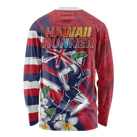 Hawaii Runner-Kakau Art with Lei and Plumeria Long Sleeve Shirt