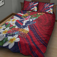 Hawaii Runner-Kakau Art with Lei and Plumeria Quilt Bed Set