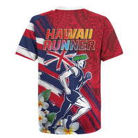 Hawaii Runner-Kakau Art with Lei and Plumeria Rugby Jersey