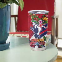 Hawaii Runner-Kakau Art with Lei and Plumeria Tumbler Cup
