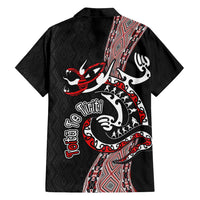 Aotearoa Toitu Te Tiriti Taniko Family Matching Puletasi and Hawaiian Shirt Maori Taniwha Haka - Honour the Treaty