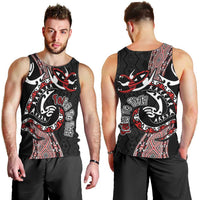 Aotearoa Toitu Te Tiriti Taniko Men Tank Top Maori Taniwha Haka - Honour the Treaty LT03 - Polynesian Pride