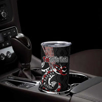 Aotearoa Toitu Te Tiriti Taniko Tumbler Cup Maori Taniwha Haka - Honour the Treaty