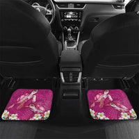 Hawaiian Lei Turtle and Plumeria Car Mats Polynerian Art Tattoo-Plum Pink Color