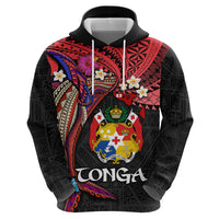Tonga Emancipation Day Hoodie Ngatu Humpback Whale Polynesian Flower