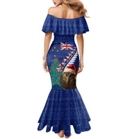 New Zealand Christmas Mermaid Dress Kiwi Bird Santa and Silver Fern Funny Haka Dance LT03 - Polynesian Pride