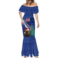 New Zealand Christmas Mermaid Dress Kiwi Bird Santa and Silver Fern Funny Haka Dance LT03 - Polynesian Pride