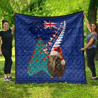 New Zealand Christmas Quilt Kiwi Bird Santa and Silver Fern Funny Haka Dance LT03 - Polynesian Pride
