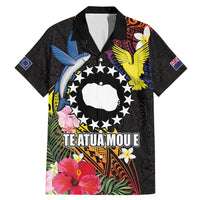 Cook Islands Independence Day Family Matching Mermaid Dress and Hawaiian Shirt Maroro and Kakaia with Hibiscus Flower Polynesian Pattern