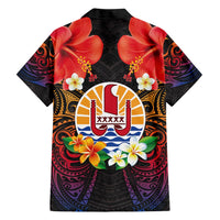 French Polynesia Bastille Day Family Matching Long Sleeve Bodycon Dress and Hawaiian Shirt Tiare Flower and National Seal Polynesian Pattern LT03 - Polynesian Pride