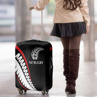 New Zealand Rugby Luggage Cover Sporty Silver Fern Shape with Maori Tattoos - Polynesian Pride