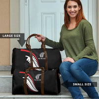 New Zealand Rugby Travel Bag Sporty Silver Fern Shape with Maori Tattoos - Polynesian Pride