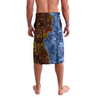 Samoa and Australia Together Lavalava Kangaroo and Tribal Hibiscus Aboriginal Pattern