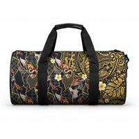 Hawaiian and Japanese Duffle Bag Polynesian Tattoo with Japanese Culture Kintsugi Style
