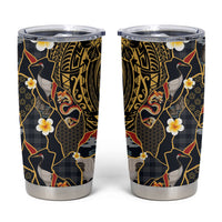 Hawaiian and Japanese Tumbler Cup Polynesian Tattoo with Japanese Culture Kintsugi Style LT03 Multicolor - Polynesian Pride