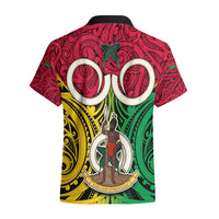 Vanuatu Hawaiian Shirt Pig Tusk Mix Maori Pattern and Namele Leaf LT03 - Polynesian Pride