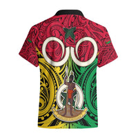 Vanuatu Hawaiian Shirt Pig Tusk Mix Maori Pattern and Namele Leaf LT03 - Polynesian Pride