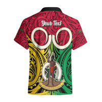 Personalised Vanuatu Hawaiian Shirt Pig Tusk Mix Maori Pattern and Namele Leaf LT03 - Polynesian Pride
