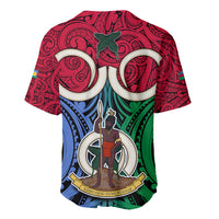 Vanuatu Shefa Province Baseball Jersey Pig Tusk Mix Maori Pattern and Namele Leaf LT03 - Polynesian Pride