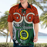Personalised Vanuatu Penama Province Hawaiian Shirt Pig Tusk Mix Maori Pattern and Namele Leaf LT03 - Polynesian Pride