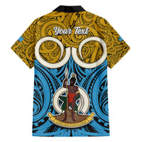Personalised Vanuatu Sanma Province Family Matching Puletasi Dress and Hawaiian Shirt Pig Tusk Mix Maori Pattern and Namele Leaf LT03 - Polynesian Pride