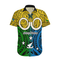 Vanuatu Malampa Province Hawaiian Shirt Pig Tusk Mix Maori Pattern and Namele Leaf LT03 Yellow - Polynesian Pride