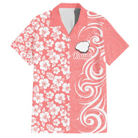 Hawaii Kauai Island Hawaiian Shirt Hibiscus Pattern Seamless Tribal Simple Pink Pastel LT03 Pink - Polynesian Pride