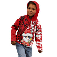 Mele Kalikimaka Hawaii Christmas Kid Hoodie Santa Claus Kakau Tribal Mix Polynesia Tattoo LT03 - Polynesian Pride
