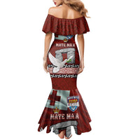 Mate Ma'a Tonga Family Matching Mermaid Dress and Hawaiian Shirt Haamonga a Maui and White Dove - Tongan Kupesi Ngatu LT03 - Polynesian Pride