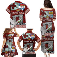 Mate Ma'a Tonga Family Matching Puletasi and Hawaiian Shirt Haamonga a Maui and White Dove - Tongan Kupesi Ngatu LT03 - Polynesian Pride