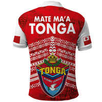 Mate Ma'a Tonga Polo Shirt Douple White Dove and Kupesi Ngatu Art Tattoo