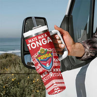 Mate Ma'a Tonga Tumbler With Handle Double White Dove and Kupesi Ngatu Art Tattoo