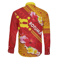 Rotuma Island Family Matching Off Shoulder Short Dress and Hawaiian Shirt Fijian Tapa with Polynesian Art and Hibiscus