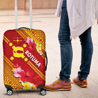 Rotuma Island Luggage Cover Fijian Tapa with Polynesian Art and Hibiscus