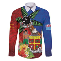 Personalised Fiji and Rotuma Together Family Matching Summer Maxi Dress and Hawaiian Shirt Fjian Masi and Pacific Pattern Mix Culture