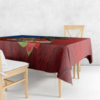 Personalised Fiji and Rotuma Together Tablecloth Fjian Masi and Pacific Pattern Mix Culture