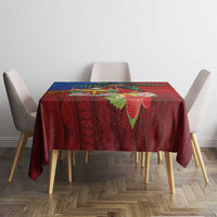 Personalised Fiji and Rotuma Together Tablecloth Fjian Masi and Pacific Pattern Mix Culture